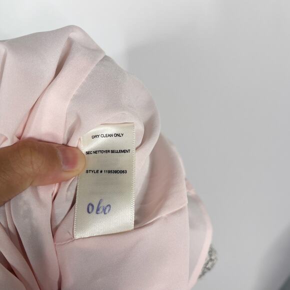 New Rebecca Taylor 4 Blue Gray Sleeveless Tweed V Neck Dress Ruffled Hem Cotton - Picture 11 of 14